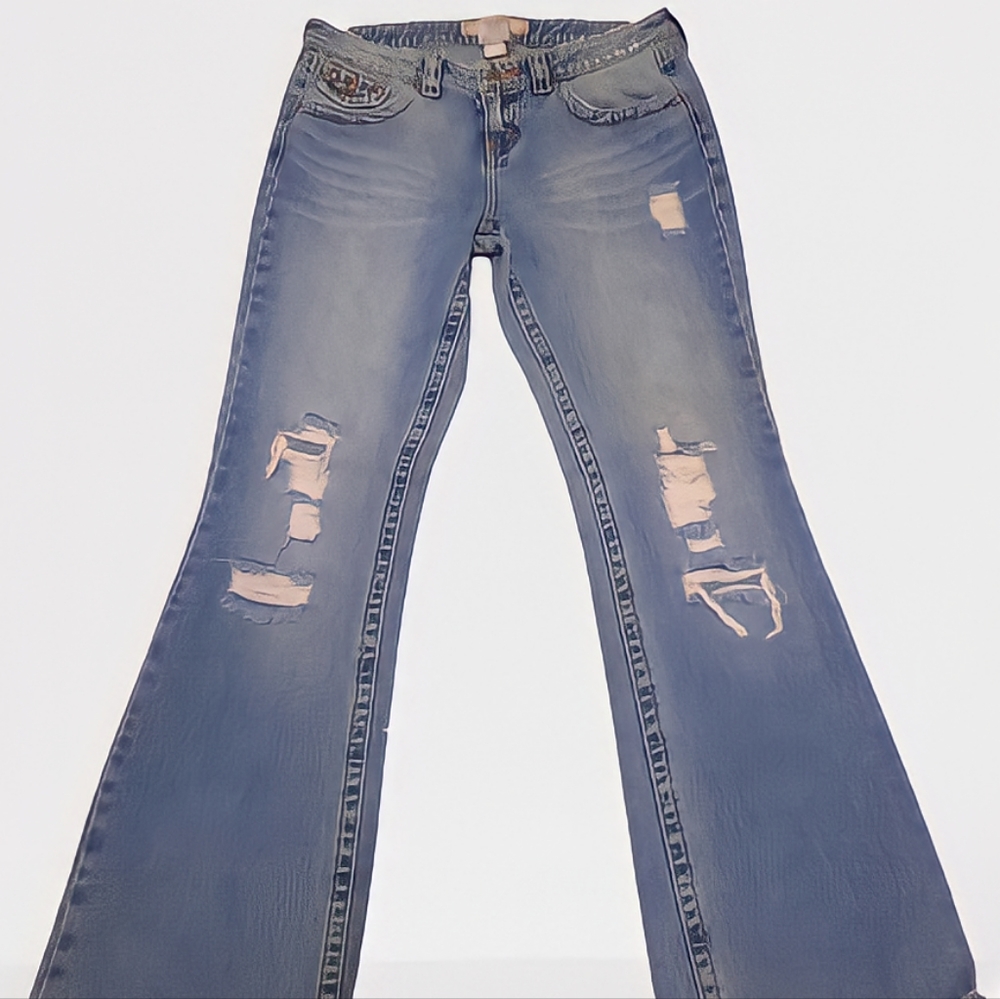 Ymi flared ripped jeans size 12